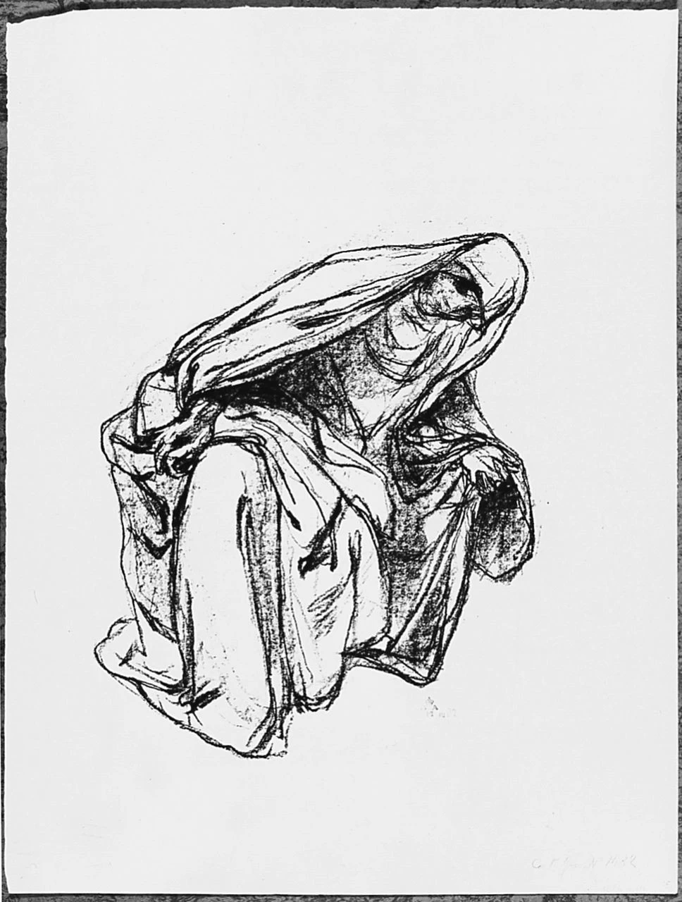 Figura femminile seduta - Gabinetto Disegni e Stampe degli Uffizi, Firenze